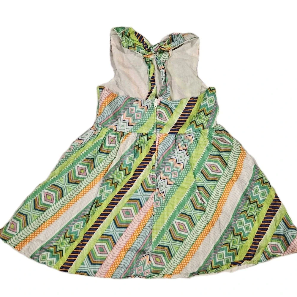 Rare Editions Girls Dress Sz 3T Sleeveless Geometric‎ Stripe Party Spring Easter